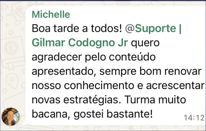 Depoimento de Michelle sobre o método Scripts de Luxo